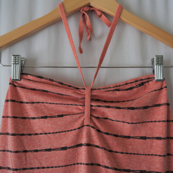 Volcom Striped Halter/Strapless Fitted Dress - Picture 2 of 6